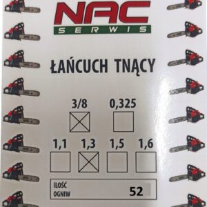 Łańcuch NAC 3/8' 1,3 mm 52 ogniw CE18-N-H CST38-35-06AC
