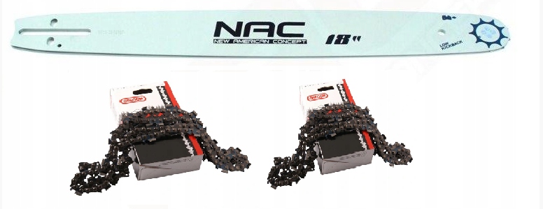 ZESTAW Prowadnica NAC 18" 45cm 325' 1,5 72 K095 + 2 łańcuchy OREGON