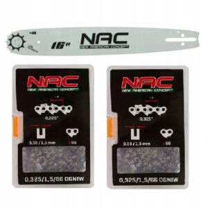 Prowadnica NAC 16" 40cm 325 1,5 66 + 2 łańcuchy | CST45 HUSQVARNA