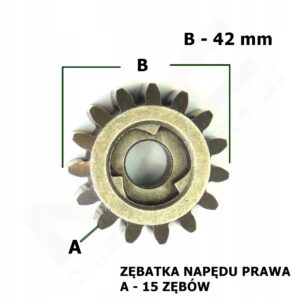 Zębatka napędu NAC UR-LS53750EX prawa 15 zębów