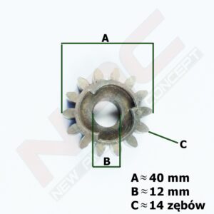 ZĘBATKA NAPĘDU "L" (14 zębów, na 1 klin) LS40-139-BR, LS1210, LS2040, LS192