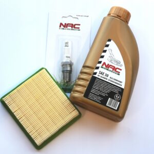 Zestaw serwisowy NAC do kosiarek T375 T475 T575 T675 OLEJ+ŚWIECA+FILTR