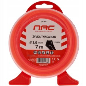 Żyłka tnąca NAC kwadrat 3,0 mm x 7 m pomarańczowa do kosy podkaszarki