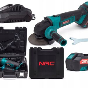 Szlifierka kątowa aku. NAC AGE-125-LI-B-20V  bateria 4Ah + szybka ładowarka