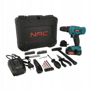 Wkrętarka NAC CDB-1-LI-20V-TS AKUMULATOR 2,0 AH ŁADOWARKA ZESTAW AKCESORIÓW