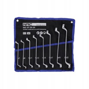 ZESTAW KLUCZY OCZKOWYCH NAC CR-V 8 KLUCZY OD 6X7 DO 20X22 MM NAC-SP-08-DR