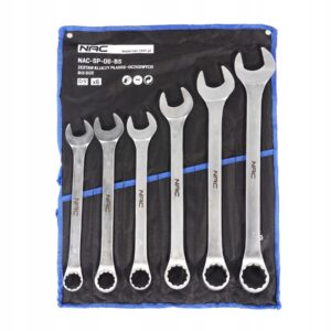 ZESTAW KLUCZY PŁASKO-OCZKOWYCH NAC 34, 36, 38, 41, 46, 50 MM NAC-SP-06-BS